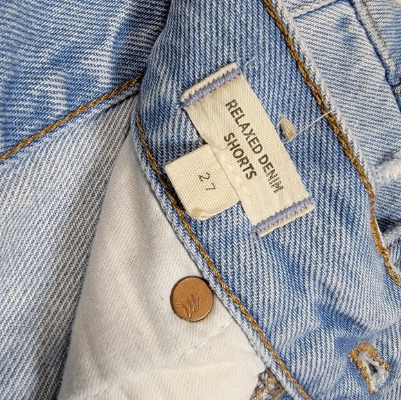 Madewell light wash relaxed denim shorts button fly - Picture 5 of 5